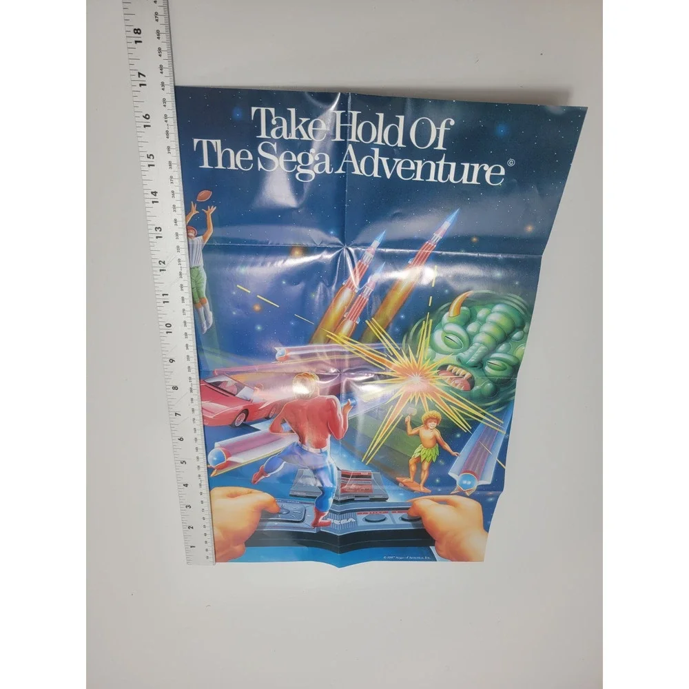 ¤ Take Hold Of The Sega Adventure Insert Poster 1987 ¤ Sega Master System SMS